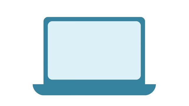 ATM withdrawal laptop money process animation
