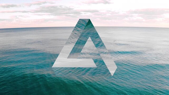 Ocean Motion Background with Impossible Geometry Abstract Sea Wave Animation and Minimal Geometric Structure 4K