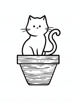 black cat in a basket