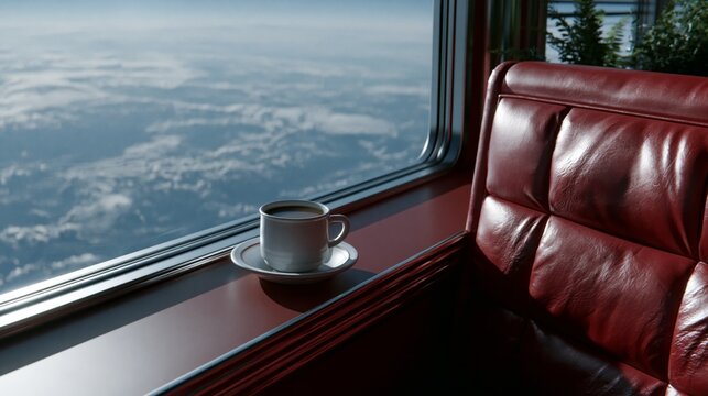 surreal diner booth floating in space with earth cinematic backdrop