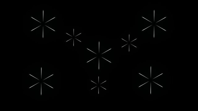Circle burst, fireworks glowing line effect with circular explosion seamless motion graphic, highlight circles fireworks explosion line shape blast, bursting firework element. 4k video