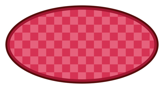 Oval Checkered Sticker