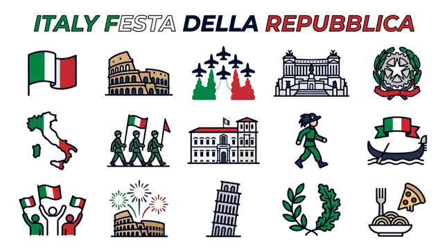 Italy Festa Della Repubblica Icons Collection