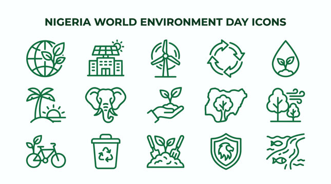 Nigeria World Environment Day Icons