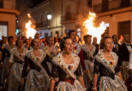 La Tomatina-like Fallas Festival Crowd Engulfed in Flames