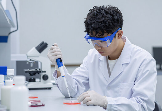 Scientist working with CRISPR gene editing tools