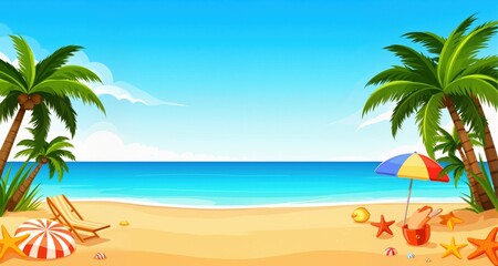 Fototapeta premium Woman on beach in summer 