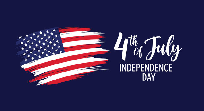 Distressed red white and blue American flag texture background for the Fourth of July Independence Day celebration design.