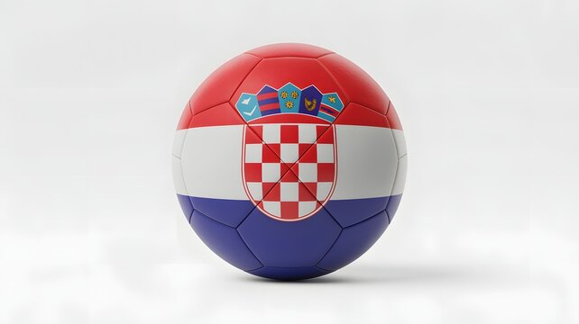 Football world cup croatia soccer ball with croatian flag design for sports events and national pride