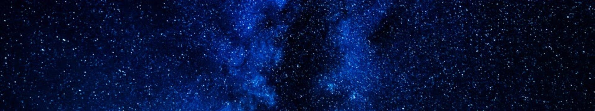 Timelapse Blue Starry Night Sky Panorama with Milky Way Galaxy Background | Looped Animation