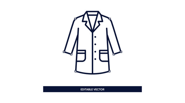 Editable Vector Illustration of a Classic Business Jacket for Fashion and Design