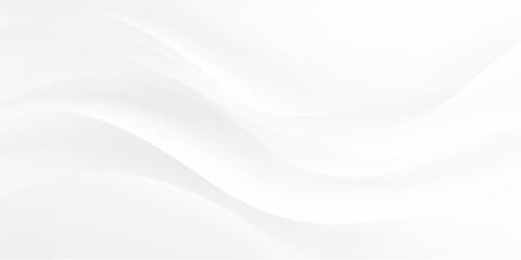 Obraz premium Abstract white wavy background with smooth curved lines and subtle gradient effect