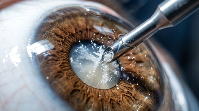 Photorealistic Macro of Cataract Surgery with Phacoemulsification Probe
