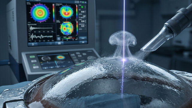 Precision Corneal Laser Reshaping During Eye Surgery