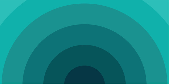 An abstract and modern background composed of multiple concentric arcs in various shades of teal. The layered circles create a sense of depth and a visually appealing ripple effect. This design.