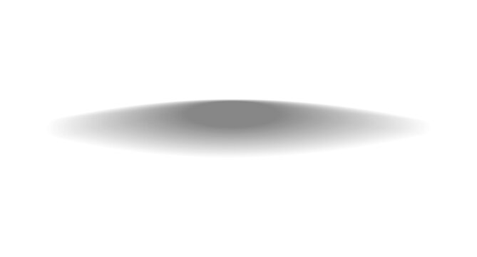 Realistic elliptical drop shadow isolated on transparent background PNG for business card and flyer mockup