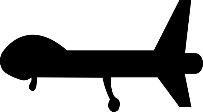 Military Fighter Jet Airplane Silhouette Combat Aircraft Flight Aviation Icons Bundle, Warplane Squadron Vector in Black Flat Style Outline Icon