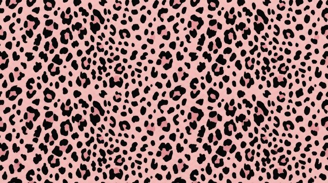Pink leopard print seamless pattern animal skin texture trendy design