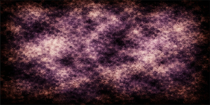 Abstract dark blue space background with glowing particles and smoky clouds