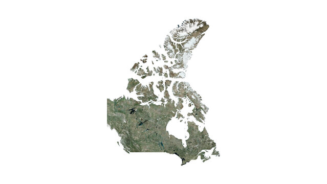 High Detailed CANADA Map PNG, Geographic Relief and Terrain Illustration of CANADA