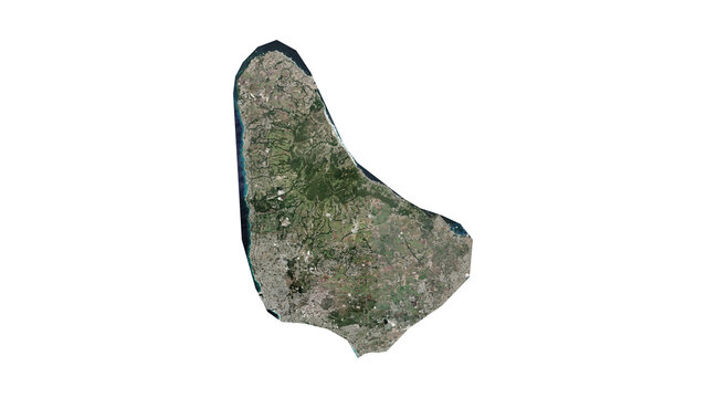 High Detailed BARBADOS Map PNG, Geographic Relief and Terrain Illustration of BARBADOS
