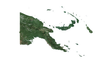 Obraz premium High Detailed PAPUA NEW GUINEA Map PNG, Geographic Relief and Terrain Illustration of PAPUA NEW GUINEA
