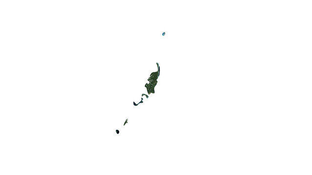 High Detailed PALAU Map PNG, Geographic Relief and Terrain Illustration of PALAU