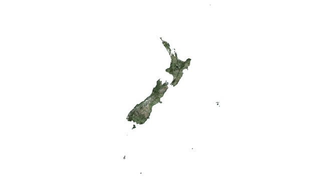 High Detailed NEW ZEALAND Map PNG, Geographic Relief and Terrain Illustration of NEW ZEALAND