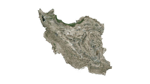High Detailed IRAN Map PNG, Geographic Relief and Terrain Illustration of IRAN