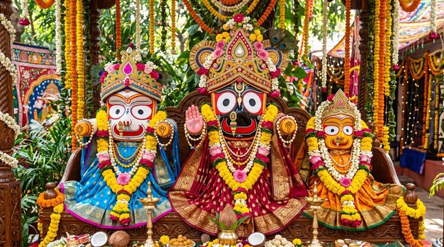 statue of krishna in isckon temple image