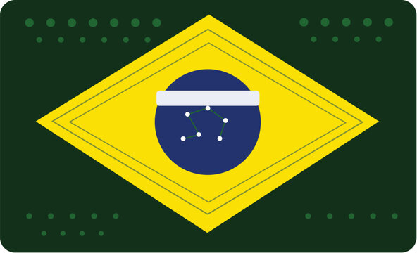 Brazil flag design vector