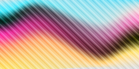 Obraz premium The an abstract background with vertical, evenly spaced stripes that transition smoothly through a gradient of colors. Predominantly, the left side is filled with deep magenta tones, blending...