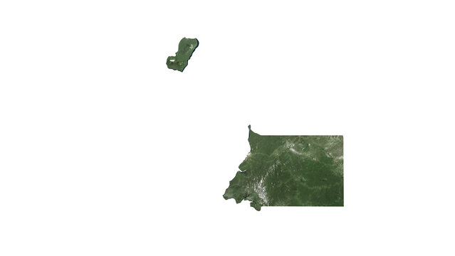 High Detailed EQUATORIAL GUINEA Map PNG, Geographic Relief and Terrain Illustration of EQUATORIAL GUINEA