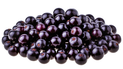 Pile of dark purple acai berries, isolated on transparent background © Daniel