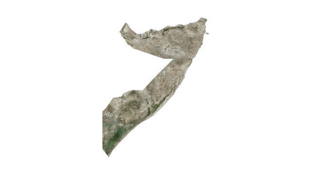 High Detailed SOMALIA Map PNG, Geographic Relief and Terrain Illustration of SOMALIA