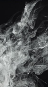 Smoke on a black background. Filmed on a high-speed camera at 1000 fps. High quality FullHD footage