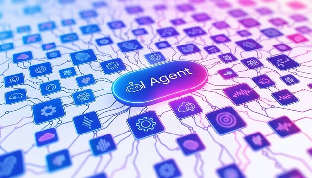 AI agentic workflow automation artificial intelligence agent software interface nodes triggers data tool dashboard coding icon