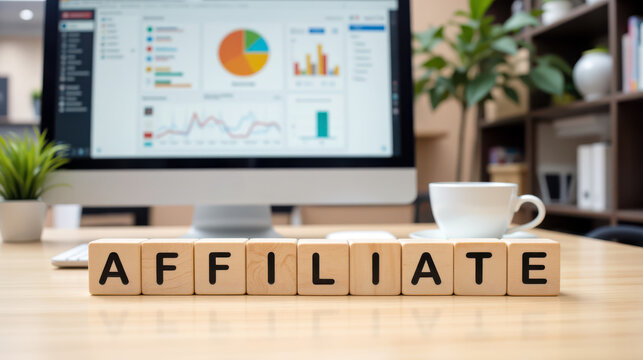 Affiliate marketing program management strategy and online business passive income tracking dashboard for e-commerce website sales promotion and blog referral revenue optimization