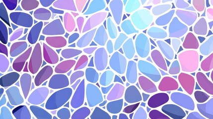 Fototapeta premium Irregularly shaped colored tiles form a vibrant, interlocking mosaic pattern