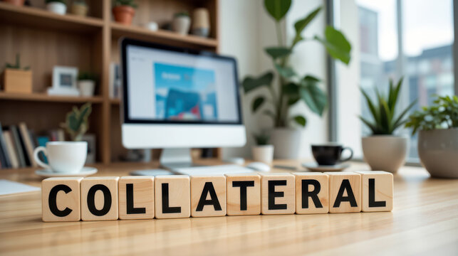 Collateral for secured loan and business credit approval, showing asset backed finance, debt protection, mortgage guarantee and lender risk review for banking education and investor material