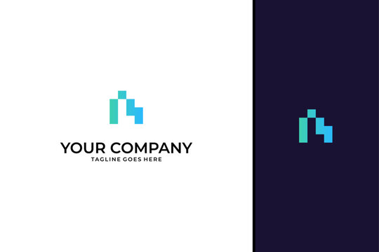Modern Abstract Pixel Letter L Logo Design for Tech and Software Companies