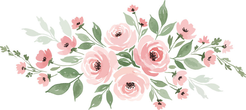 A beautiful bouquet of fresh pink and red roses isolated on a white background, making a perfect floral gift for a romantic Valentine celebration or wedding day
