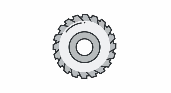 Circular saw blade with sharp teeth and central mounting hole