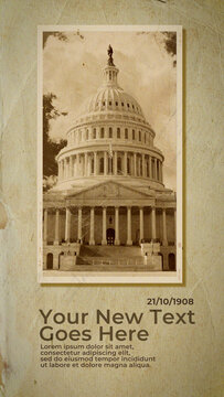 Historical Vertical Photo Frame Template