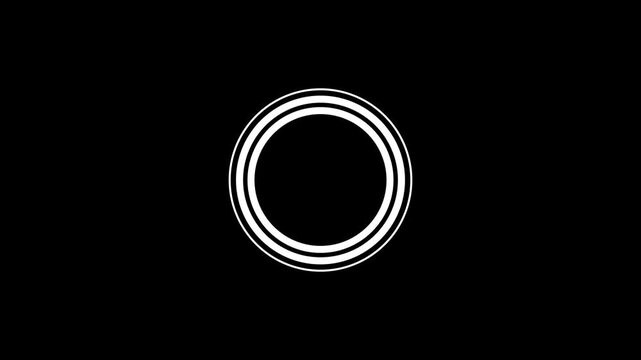 Simple animation of 24 seconds countdown timer with dashed circle on black background