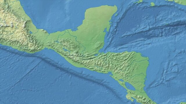 Cinematic Zoom from World Map to GUATEMALA Terrain Map, Earth Navigation Animation