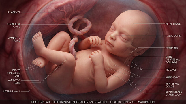 Intimate portrait of human fetal development late third trimester a profound view of growing life