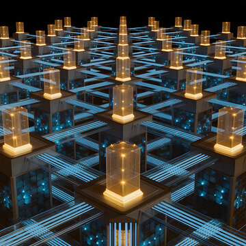 Advanced Quantum Computing Grid Scaling Matrix Infrastructure Managing Interconnected Network Nodes and Optimizing High Speed Microprocessor Data Transmissions Successfully
