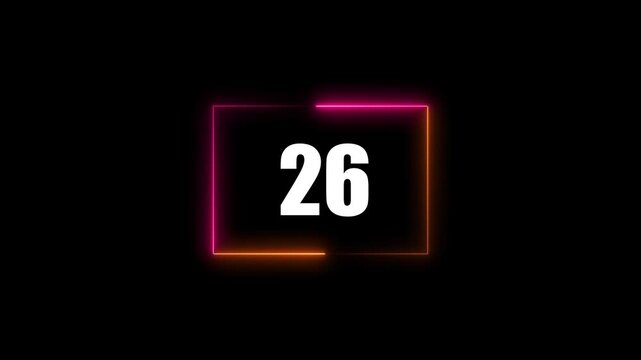 loading icon neon light rectangle frame white color Animation. 67 Download progress, interface white color Animation.