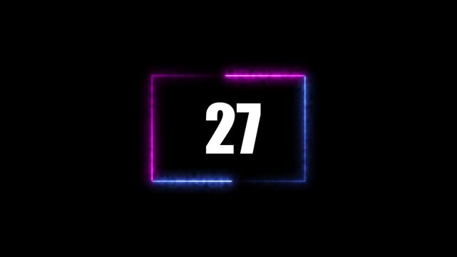 loading icon neon light rectangle frame white color Animation. 71 Download progress, interface white color Animation.